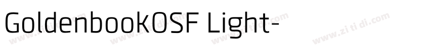 GoldenbookOSF Light字体转换